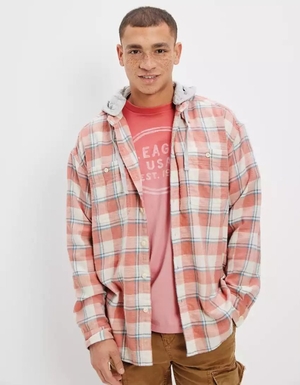 Sweats American Eagle AE Super Soft Encapuchonné Beach Flannel Orange Homme | CDX-91807057